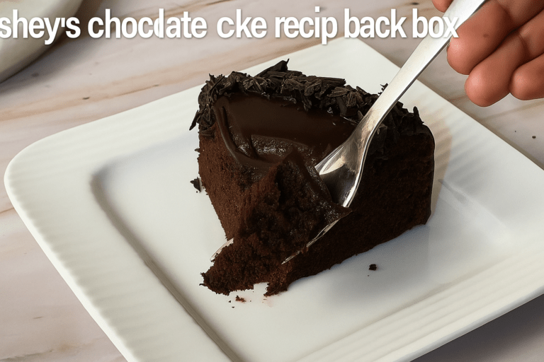 Hershey's chocolate cake recipe back box