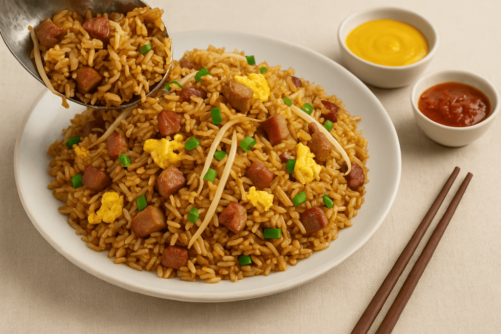 BBQ pork fried rice with Char Siu